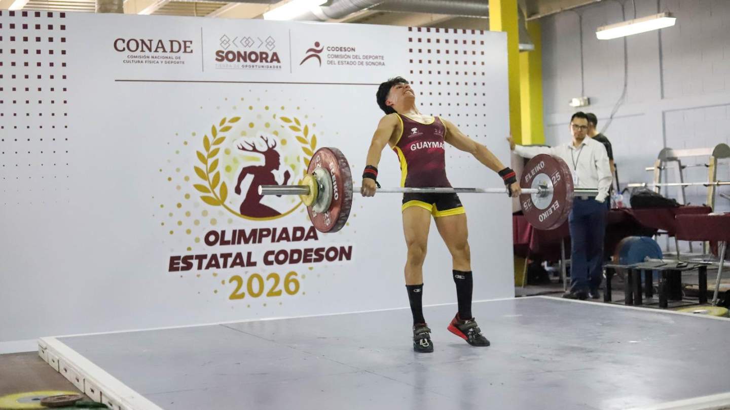 LEVANTAN PESISTAS SONORENSES EN LA OLIMPIADA ESTATAL DE HALTEROFILIA 